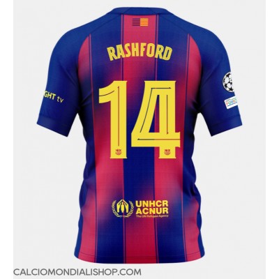 Maglie da calcio Barcelona Marcus Rashford #14 Prima Maglia 2025-26 Manica Corta Maglie da calcio Barcelona Marcus Rashford #14 Prima Maglia 2025-26 Manica Corta